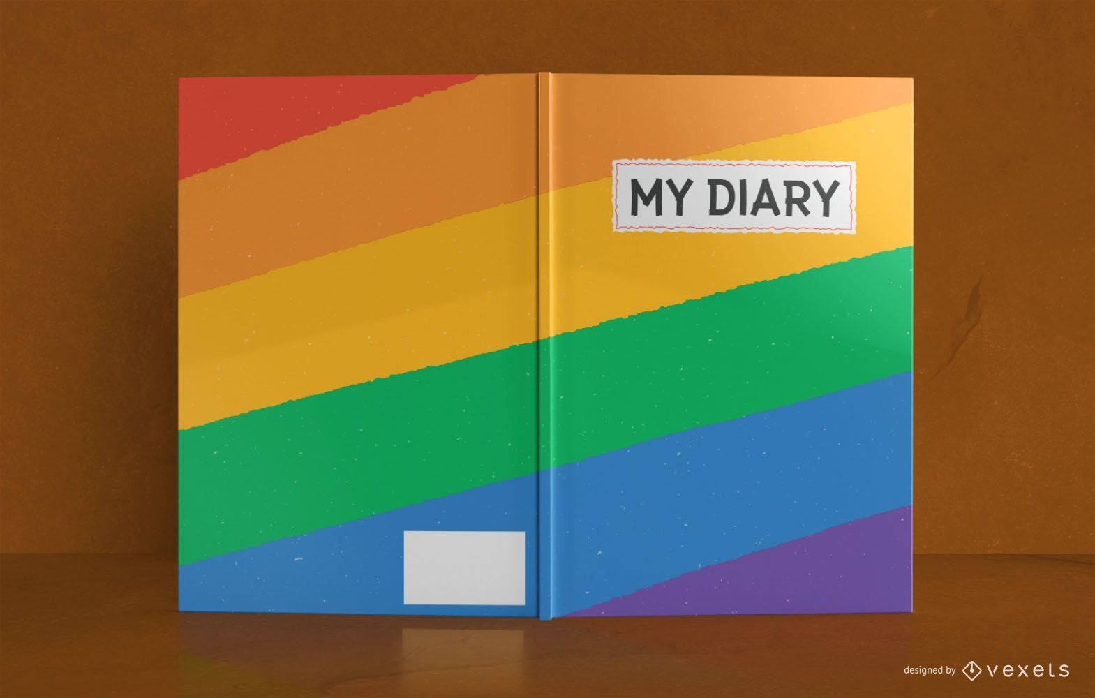 Regenbogen-Tagebuch-Buchcover-Design