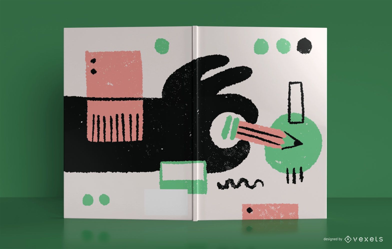 Abstraktes Skizzenbuch-Buchumschlag-Design