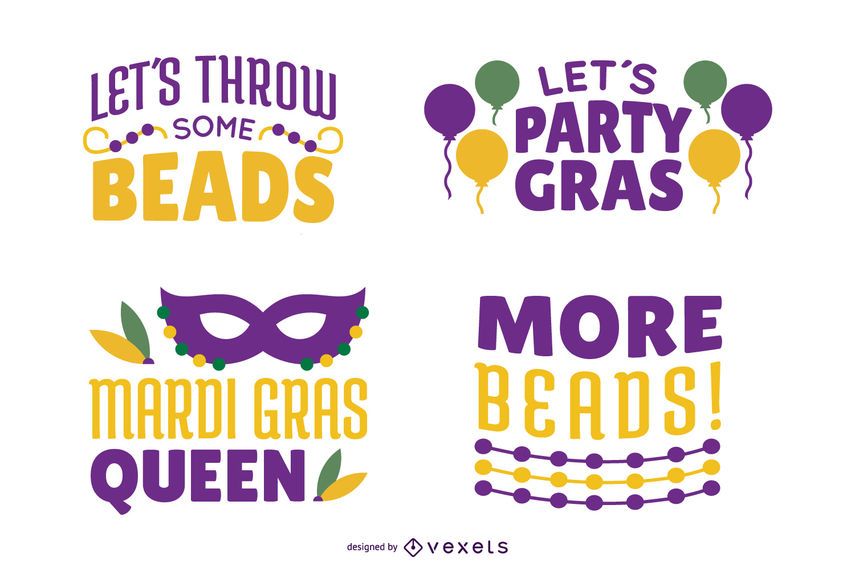 Conjunto de letras de citação de carnaval Conjunto de letras de citação de carnaval