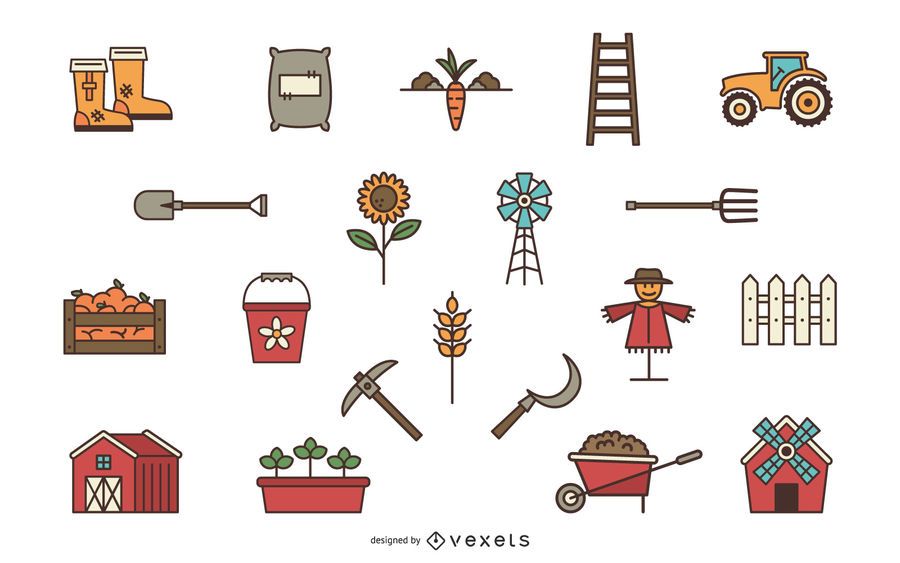 Farm elements set Farm elements set