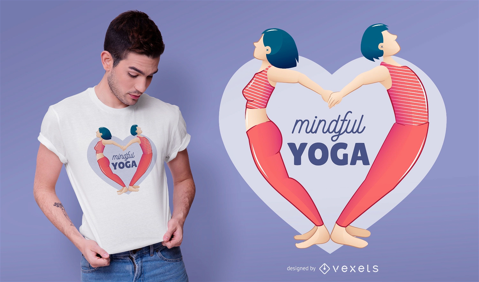 Achtsames Yoga T-Shirt Design