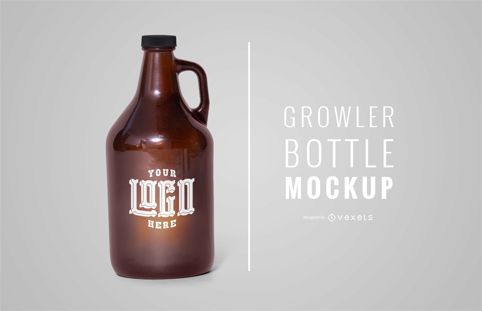 Growler bottle mockup design