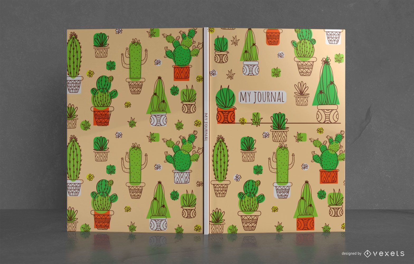 Kaktus-Tagebuch-Buchcover-Design