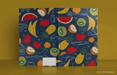 Artistic Food Journal Book Cover Design