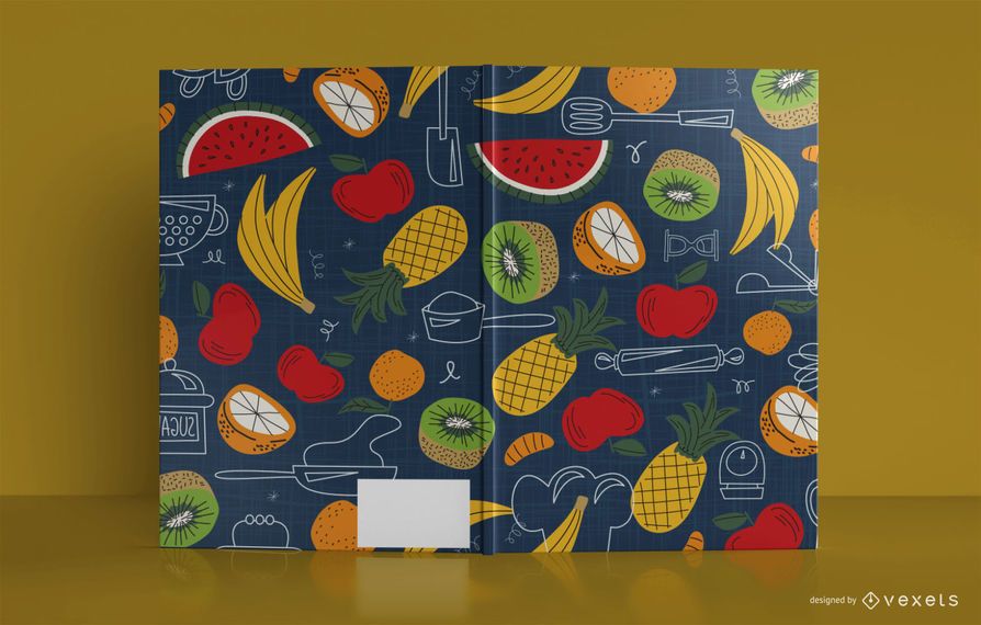 Design da capa do livro do Artistic Food Journal Design da capa do livro do Artistic Food Journal
