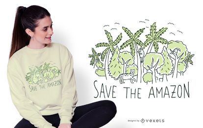 Salve o design da camiseta da amazon Salve o design da camiseta da amazon