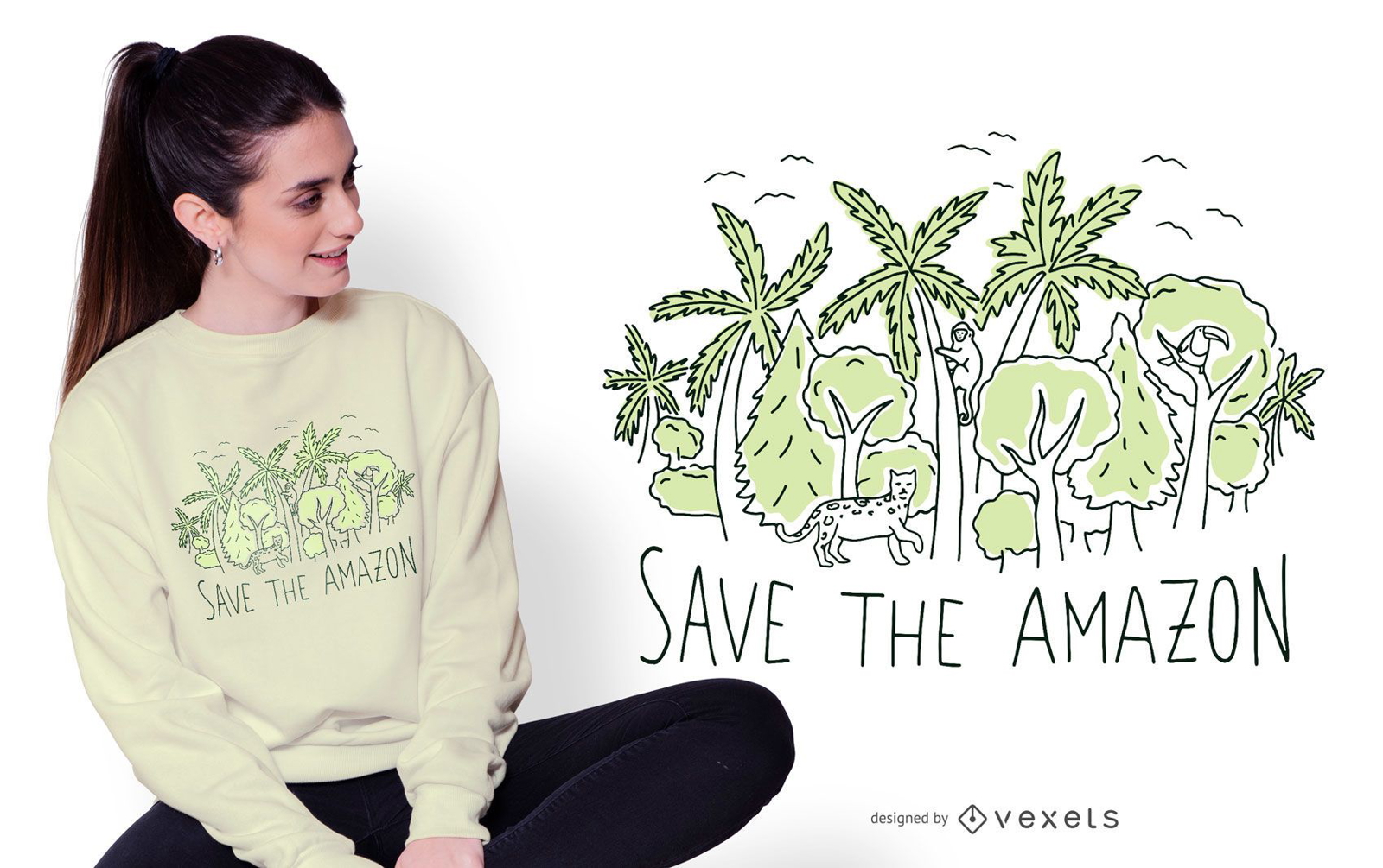 Save the amazon diseño de camiseta