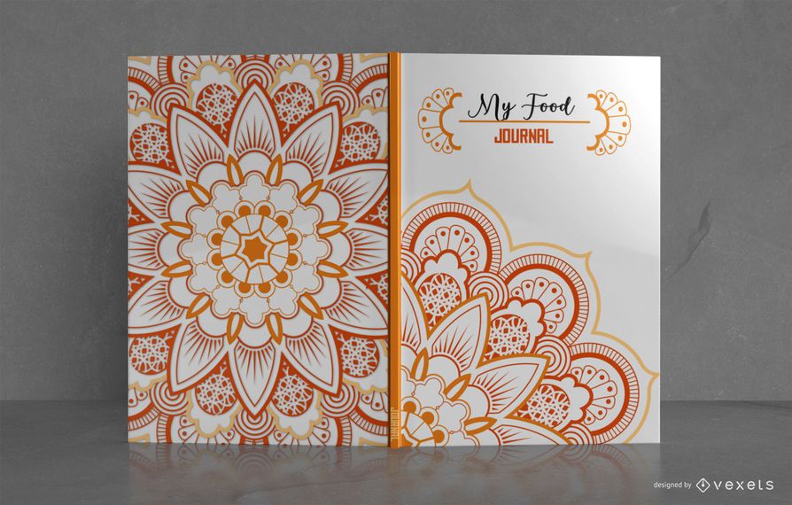 Design de capa de livro de jornal de mandala Design de capa de livro de jornal de mandala
