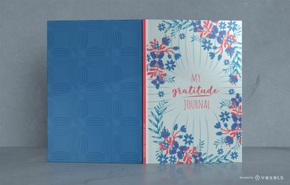 Design floral da capa do livro do Gratitude Journal