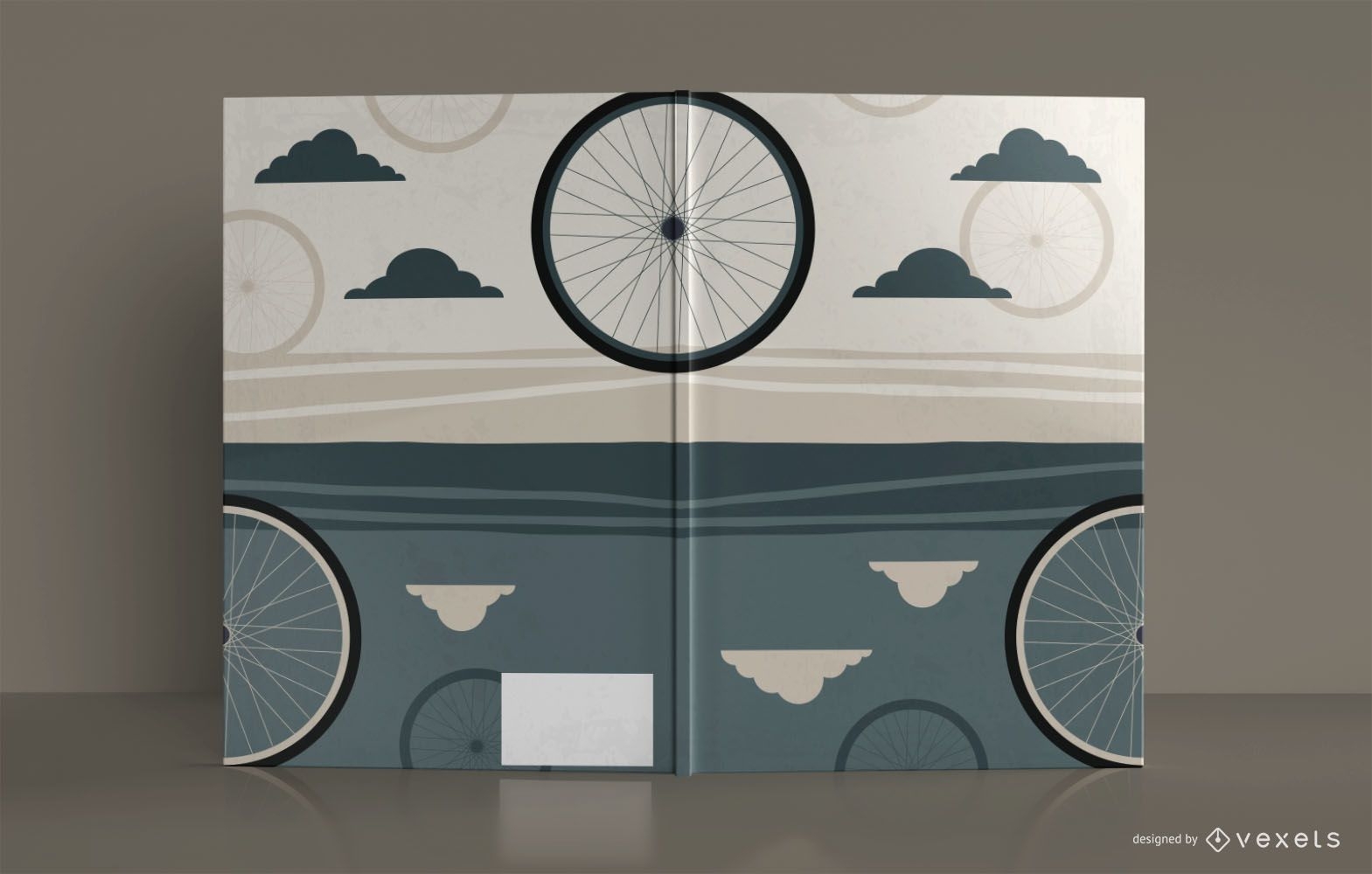 Diseño de portada de libro de cuaderno de bocetos de bicicleta