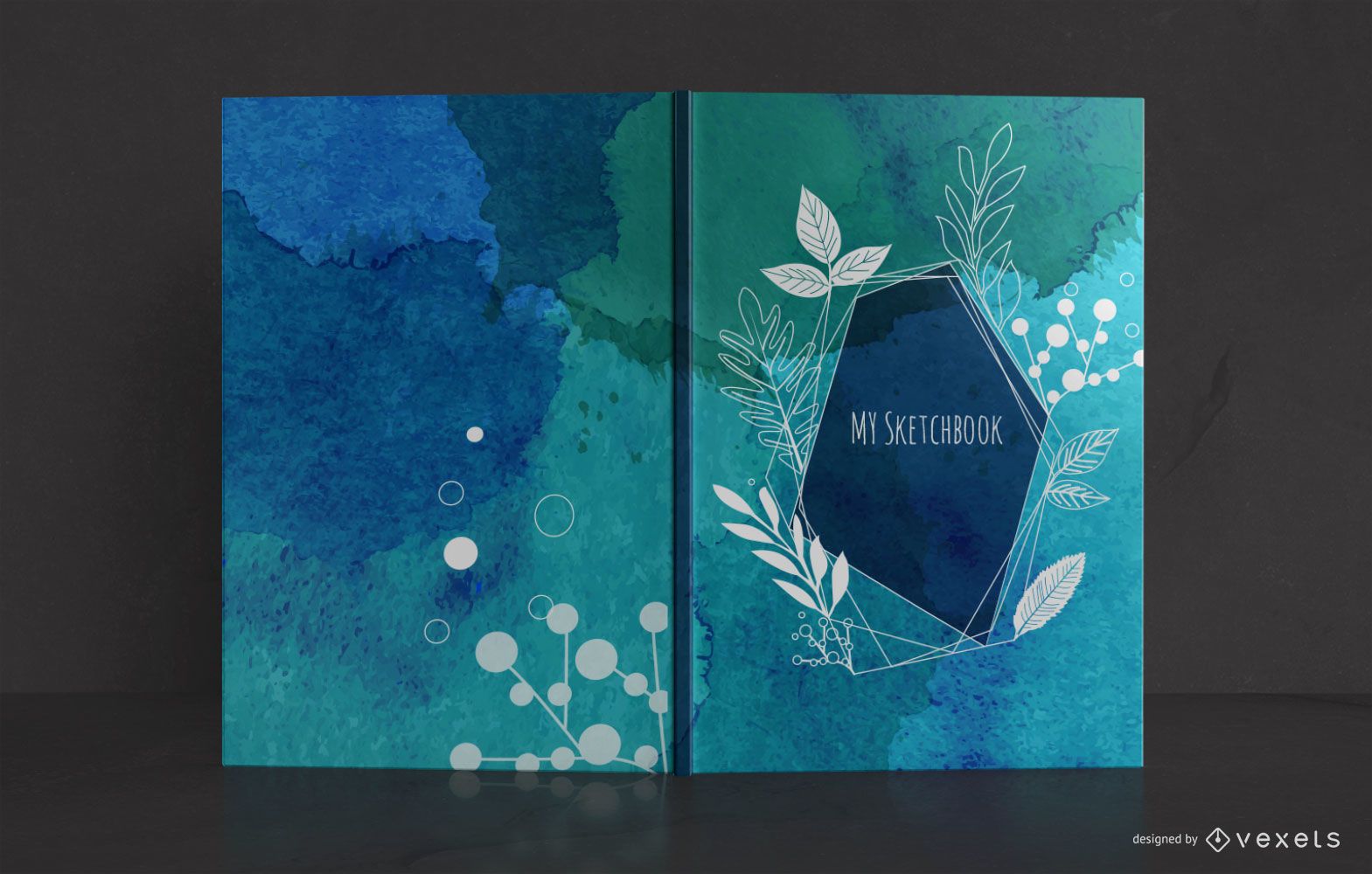 Watercolor Sketchbook Book Cover Design