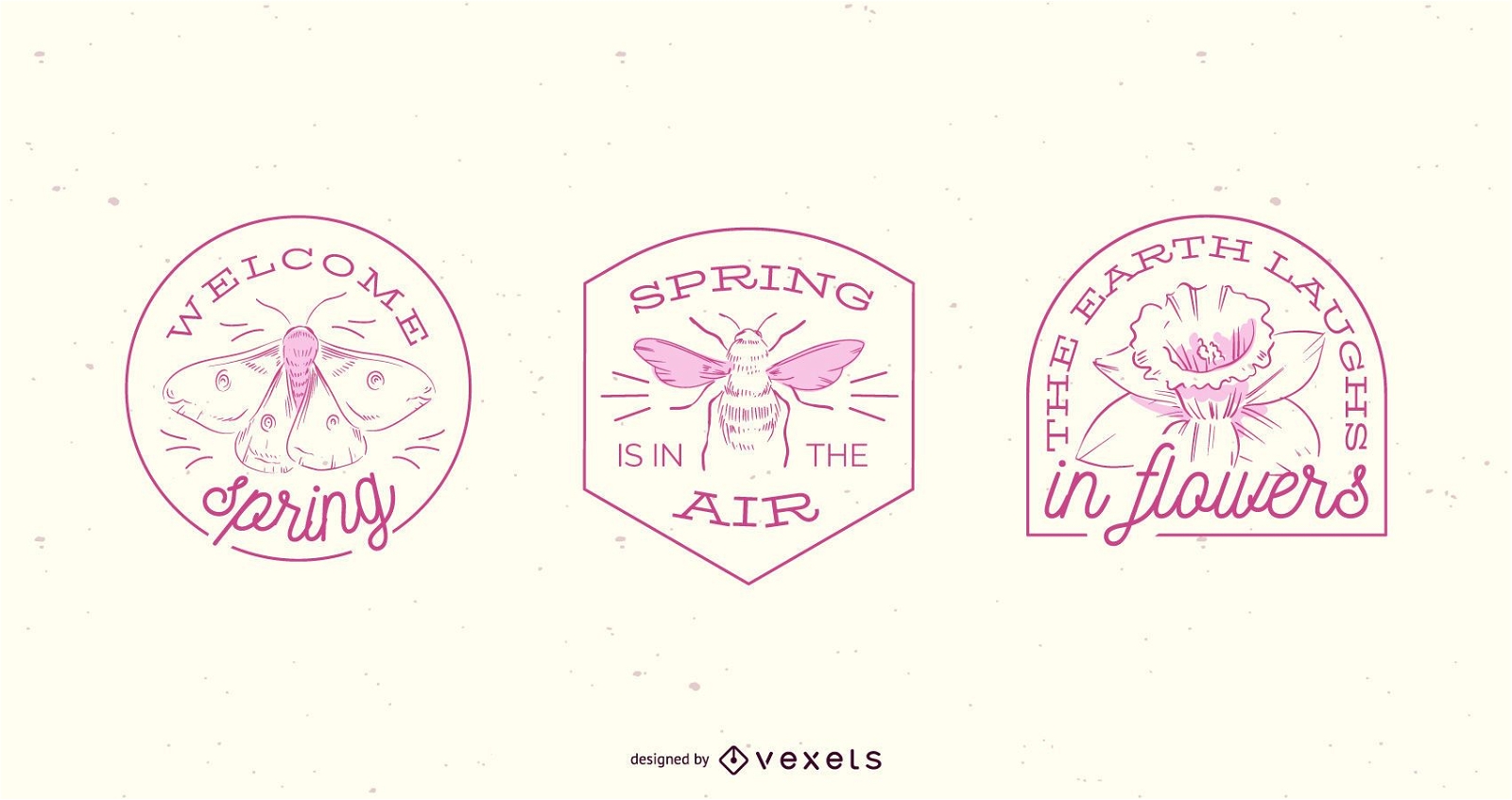Frühlingsabzeichen gesetzt