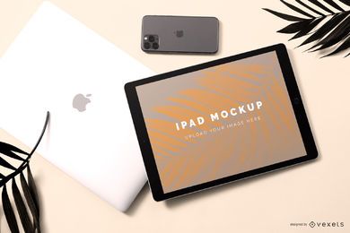 Composición de la maqueta de ipad pro