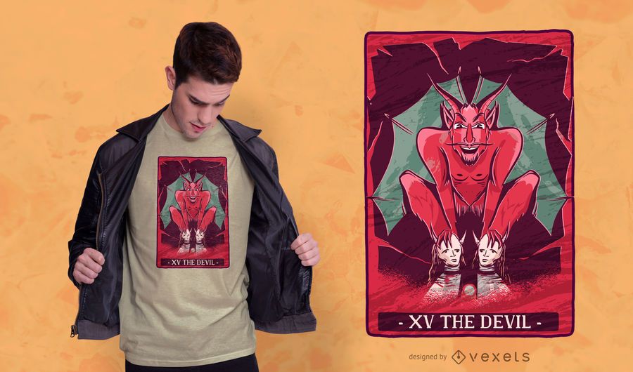 Diseño de camiseta de Tarot Devil Diseño de camiseta de Tarot Devil