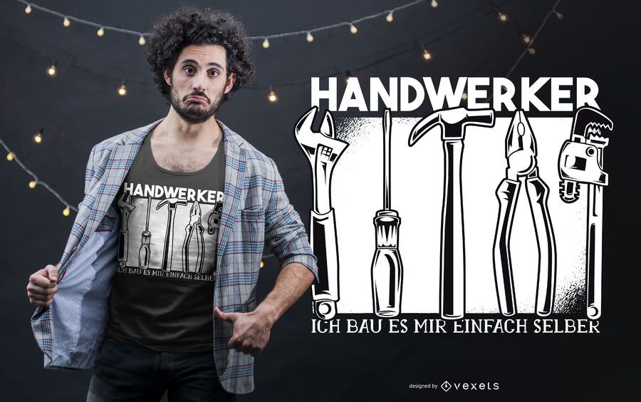 Handworker German T-shirt Design Handworker German T-shirt Design