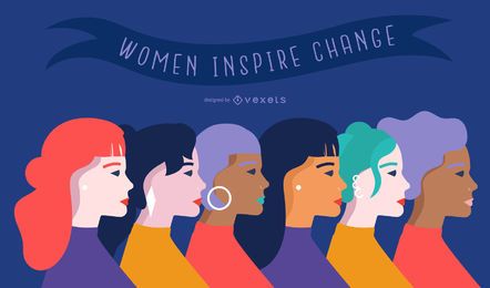 Ilustración plana del día de la mujer Ilustración plana del día de la mujer