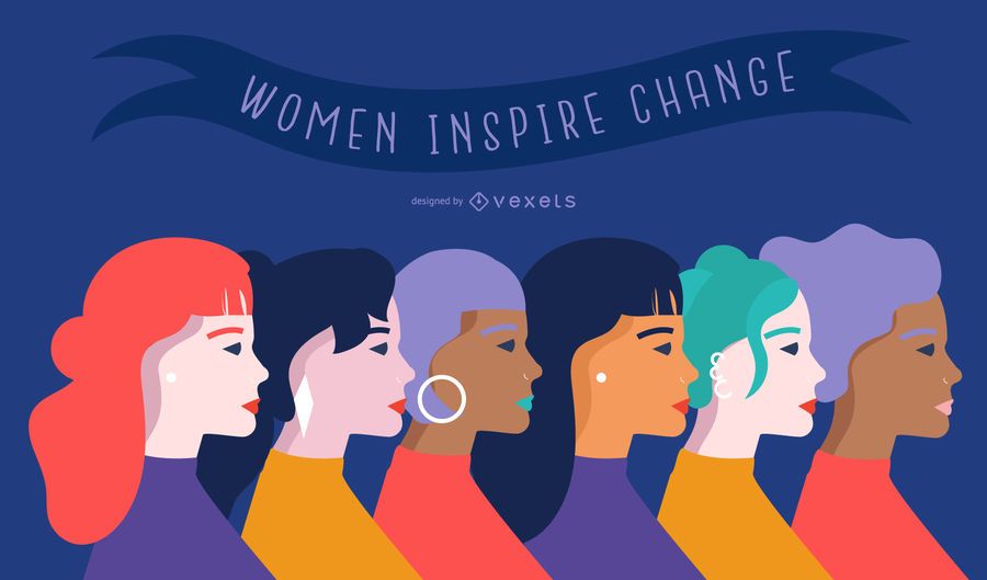 Ilustración plana del día de la mujer Ilustración plana del día de la mujer
