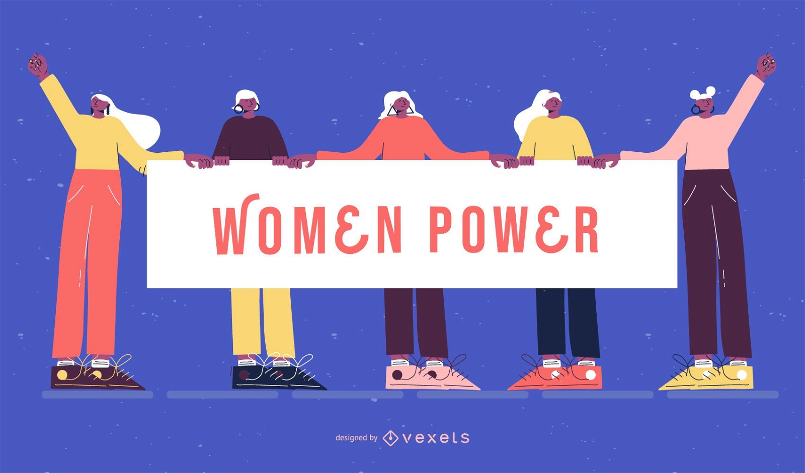 Women power women's day illustration