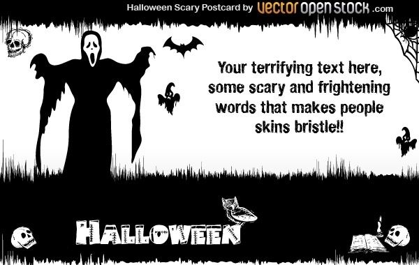 Halloween - Gruselige Postkarte