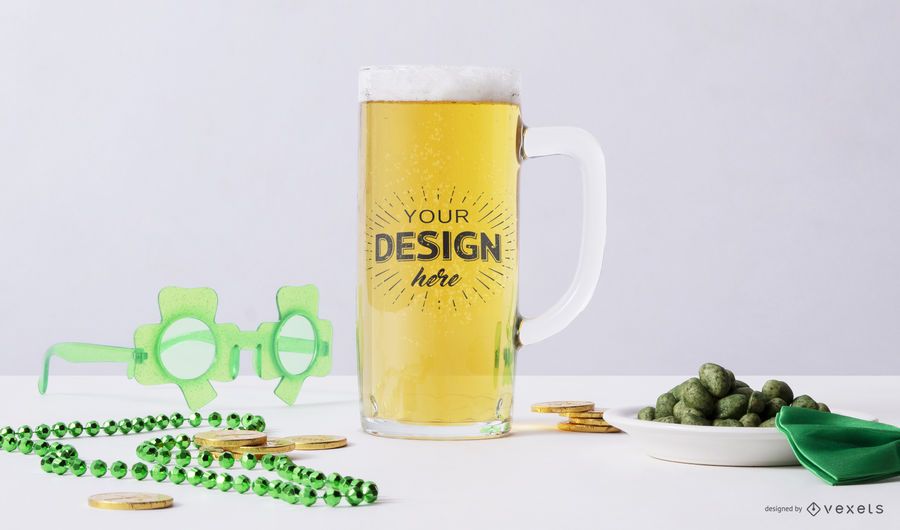 St Patrick's beer mockup composition St Patrick's beer mockup composition