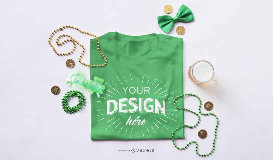 St patrick's day t-shirt mockup St patrick's day t-shirt mockup
