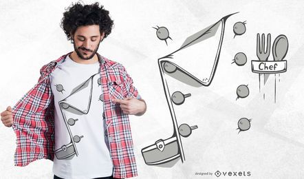 Design de t-shirt de camisa de traje de chef Design de t-shirt de camisa de traje de chef