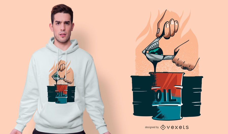 Diseño de camiseta de Explotación de aceite Diseño de camiseta de Explotación de aceite