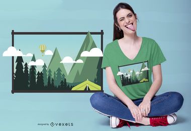 Design de camisetas para acampamento