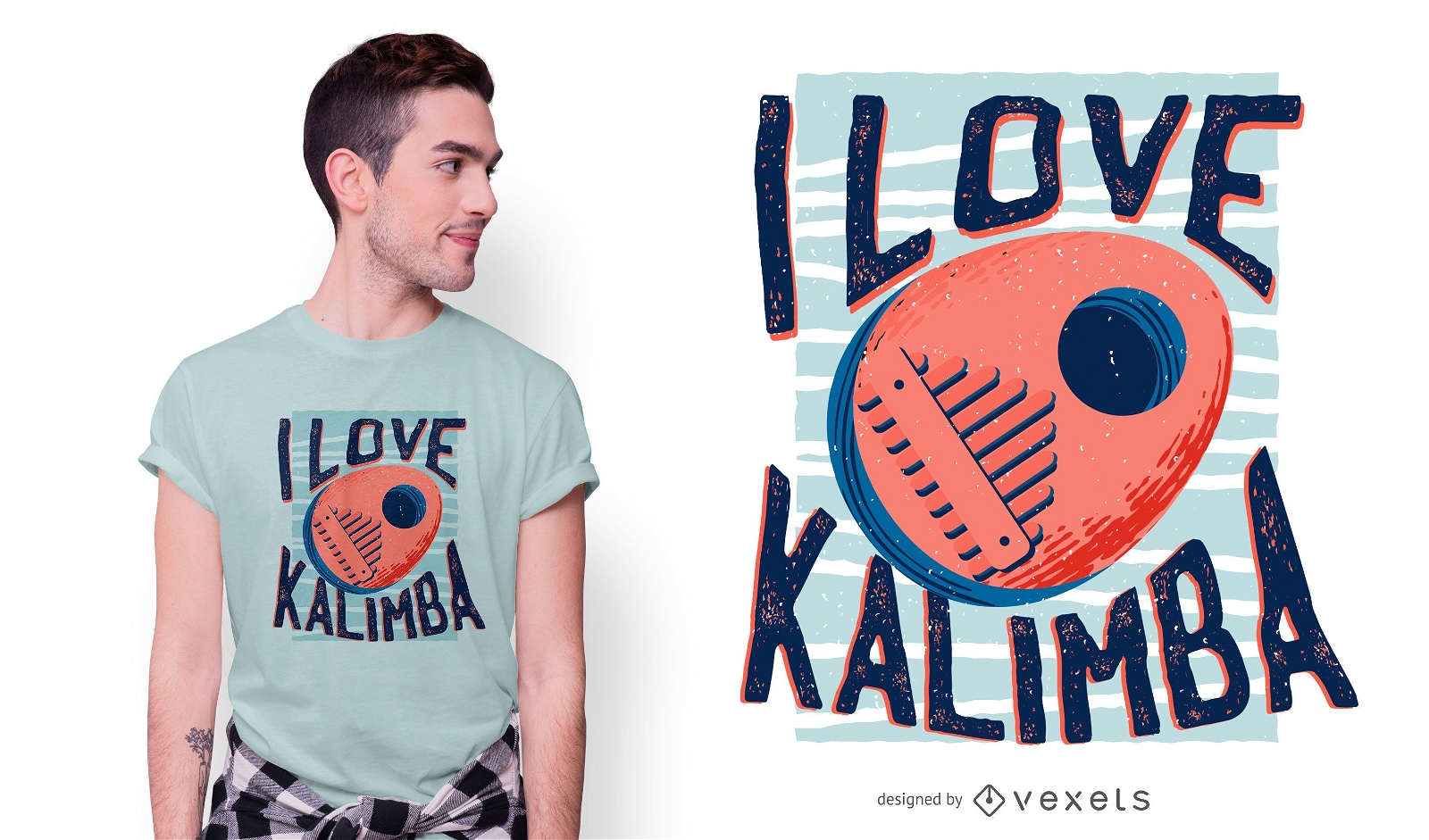 Diseño de camiseta Love kalimba