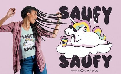 Drinking Unicorn German T-shirt Design Drinking Unicorn German T-shirt Design