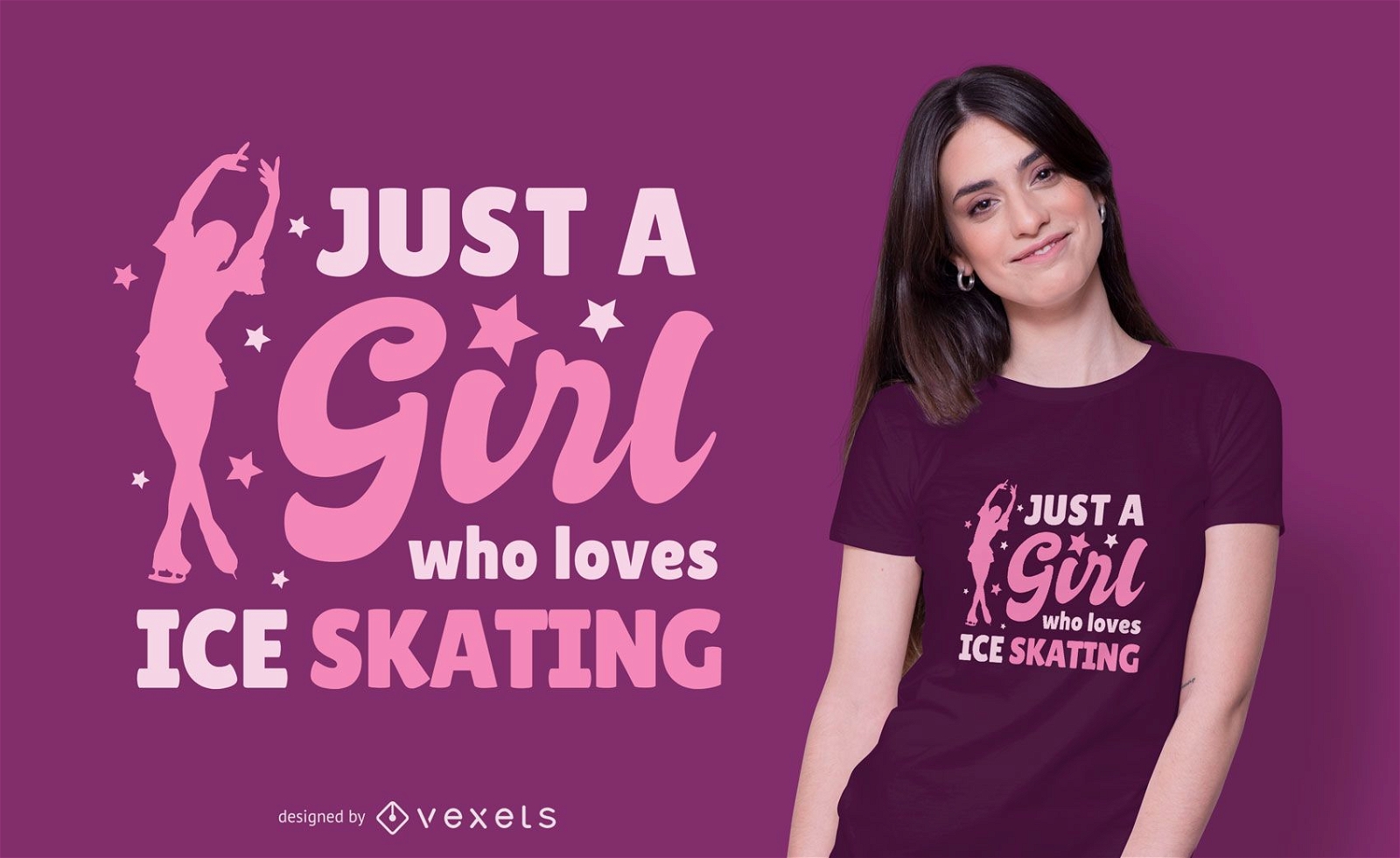 Dise?o de camiseta de amor de patinaje sobre hielo.