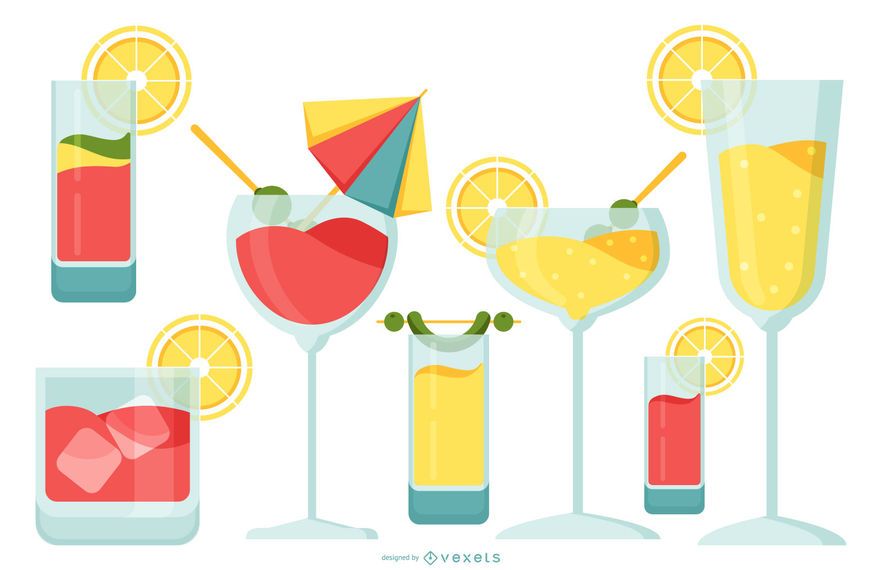 Paquete de diseño de cócteles y bebidas Paquete de diseño de cócteles y bebidas