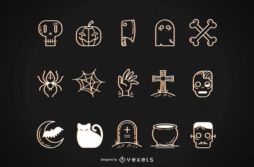 Halloween Funky Vectors Set Halloween Funky Vectors Set