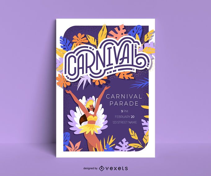 Plantilla de póster de carnaval Plantilla de póster de carnaval
