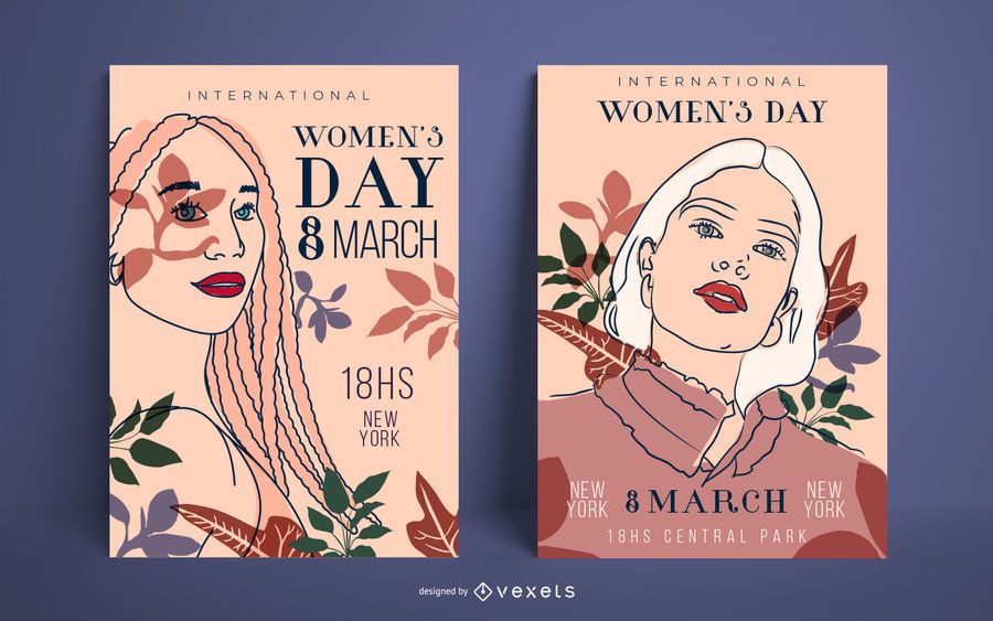 Women's day poster set Women's day poster set