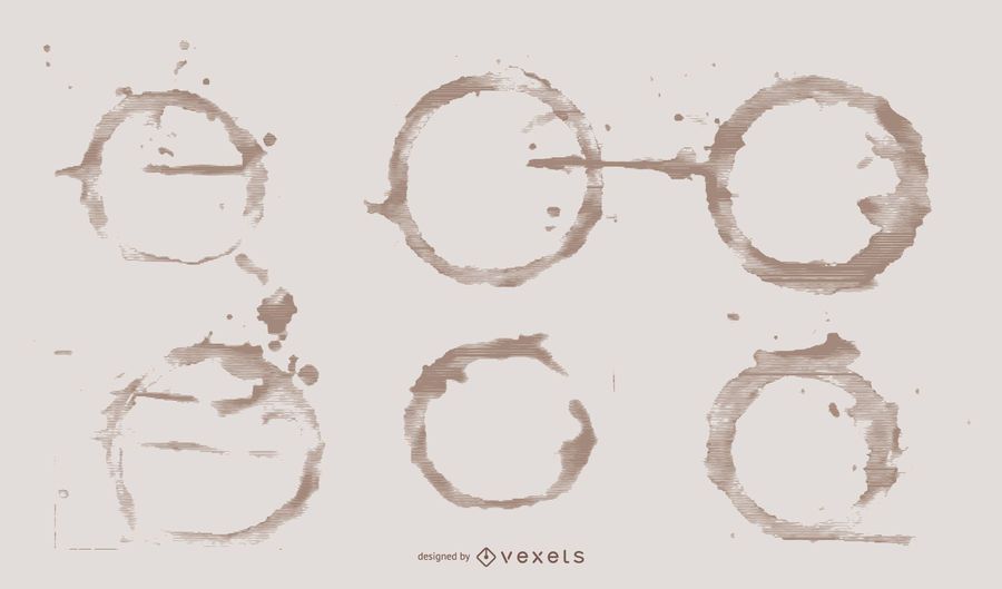 Coffee Rings Illustration Design Pack Coffee Rings Illustration Design Pack