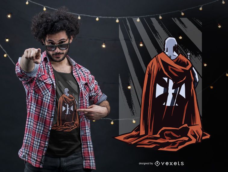 Projeto do t-shirt do cavaleiro do cruzado Projeto do t-shirt do cavaleiro do cruzado
