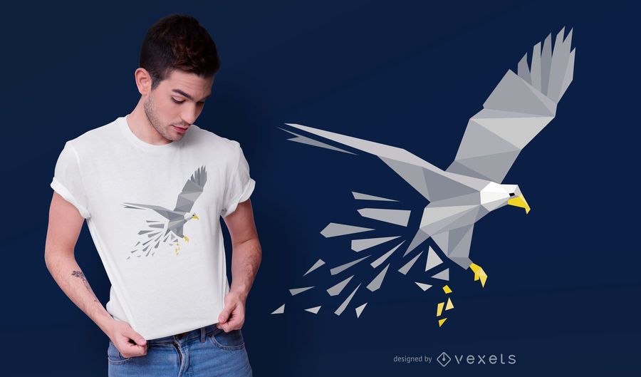 Polygonal Eagle T-shirt Design Polygonal Eagle T-shirt Design