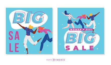 Women's day sale banner set