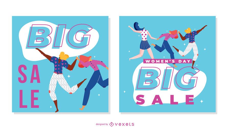 Women's day sale banner set Women's day sale banner set