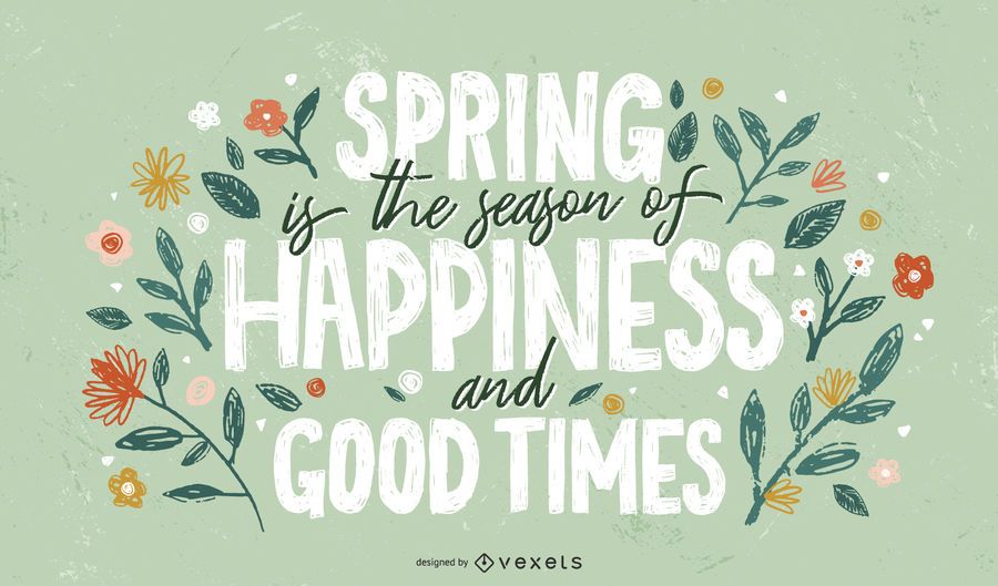 Spring happy season lettering Spring happy season lettering
