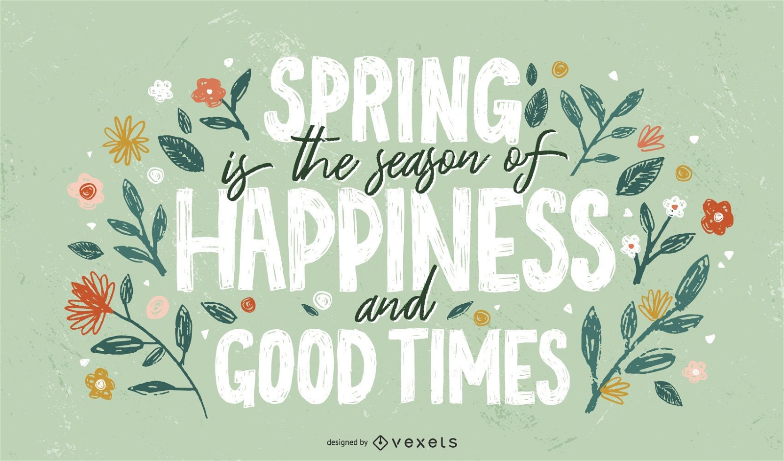 Letras de primavera feliz temporada