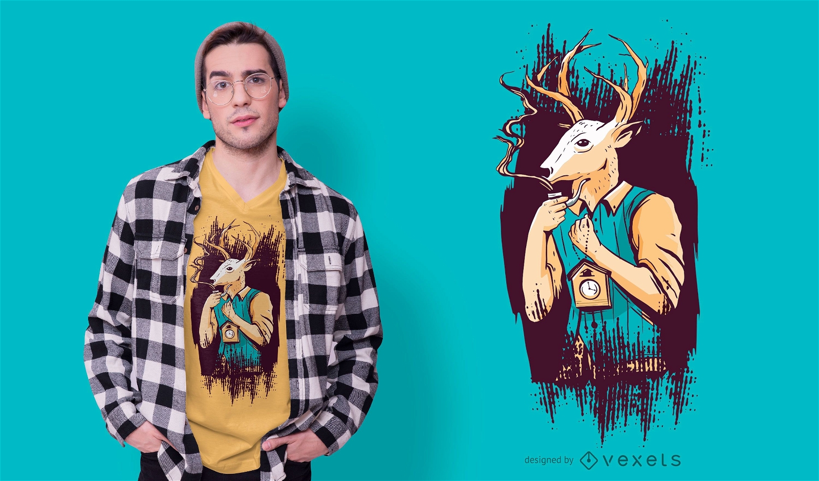 Design de camisetas Deer Man