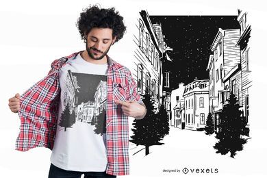 Quebec Streets T-shirt Design Quebec Streets T-shirt Design