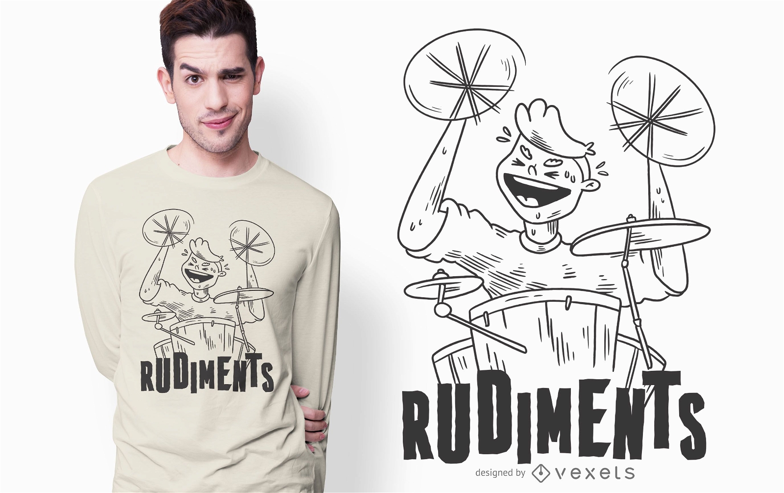 Drum rudiments t-shirt design