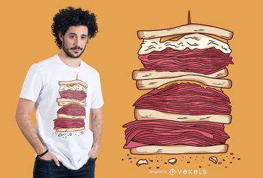 Meat sandwich t-shirt design Meat sandwich t-shirt design