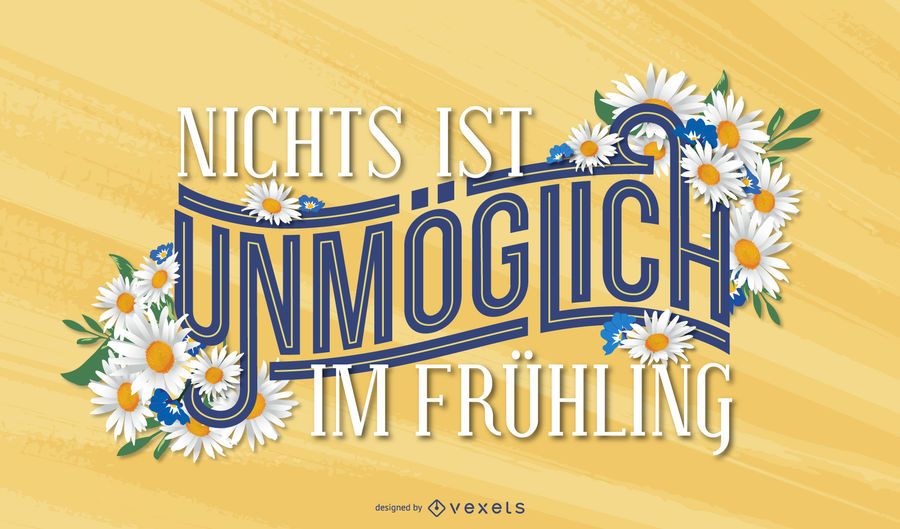 Spring german lettering design Spring german lettering design