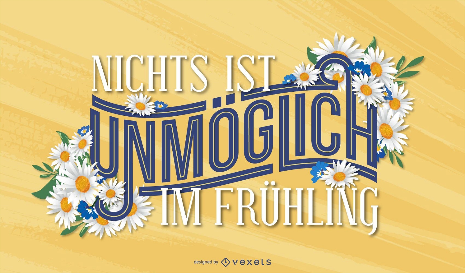 Spring german lettering design
