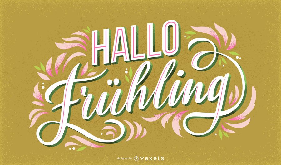 Hello Spring german lettering Hello Spring german lettering