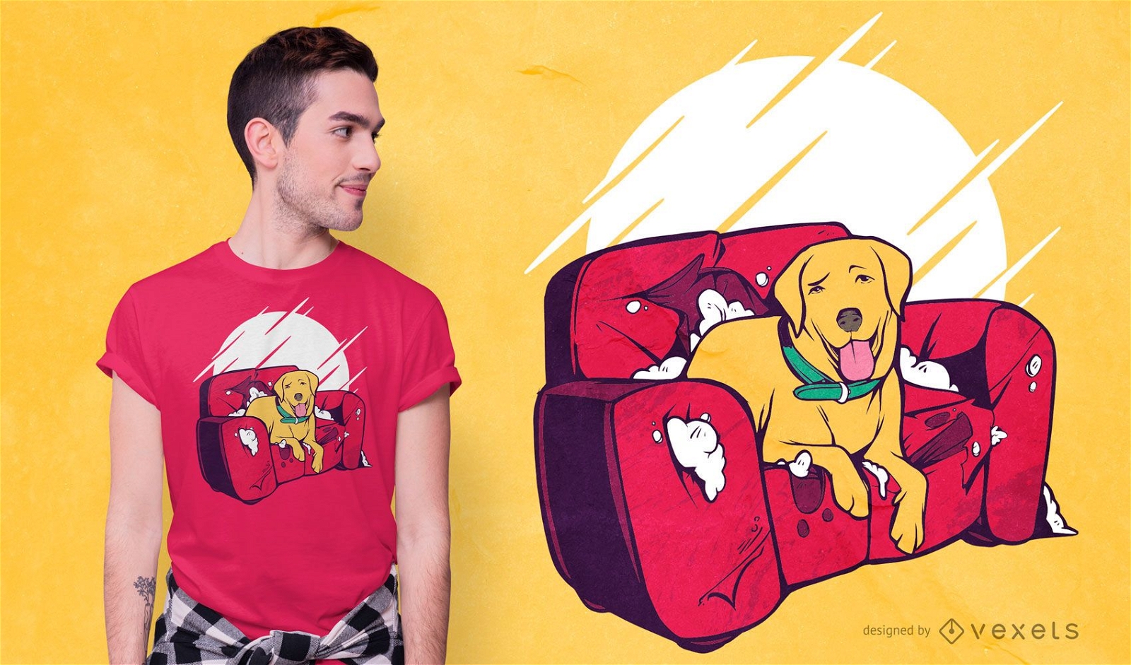 Lustiger T-Shirt-Entwurf des bösen Hundes